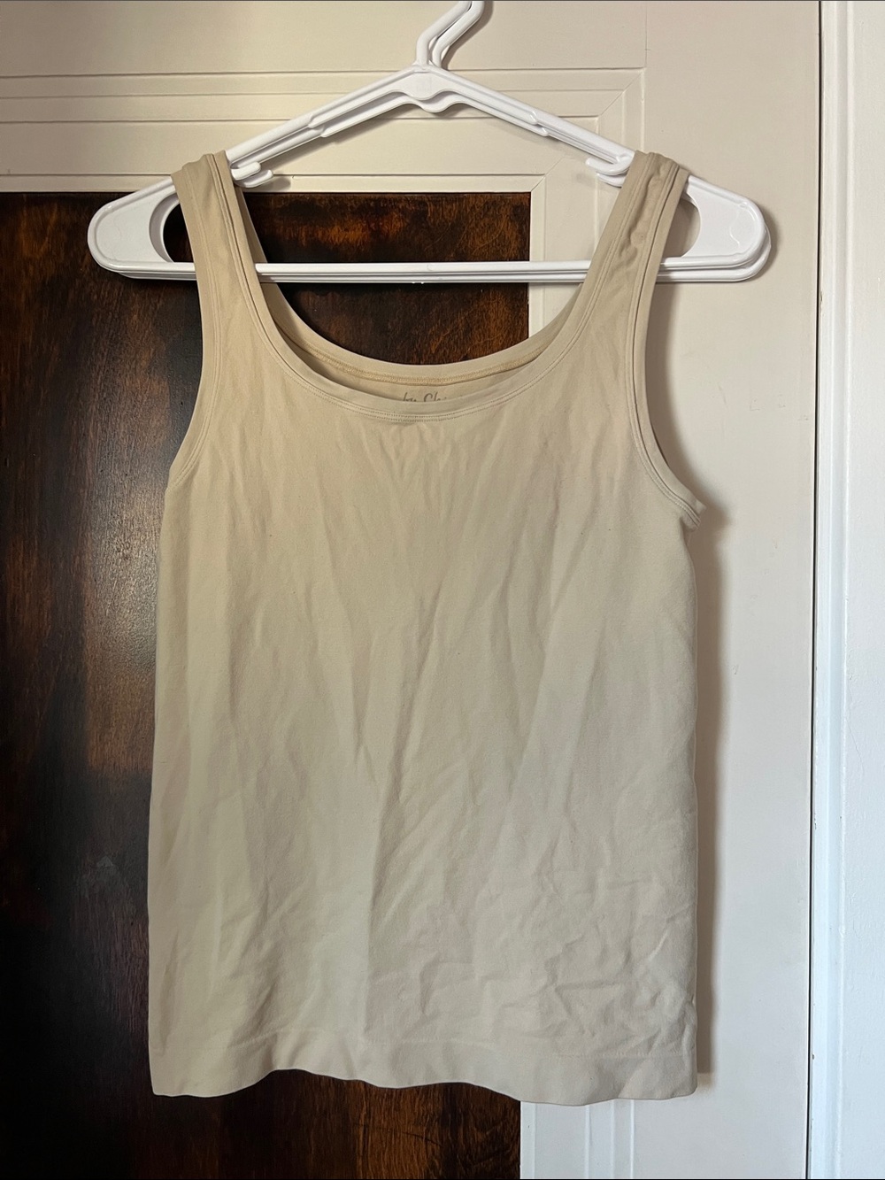 Chico's Neutral Scoop Neck Tank Top - Cream